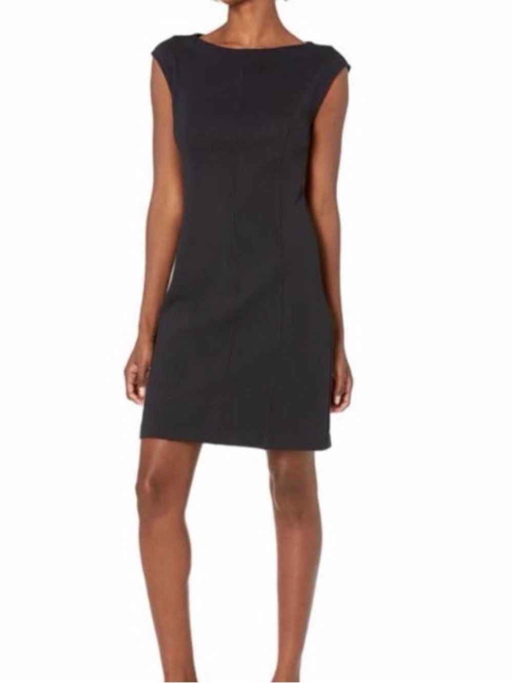 Lark & Ro Women’s Medium Black Cap Sleeve A-Line Career Dress